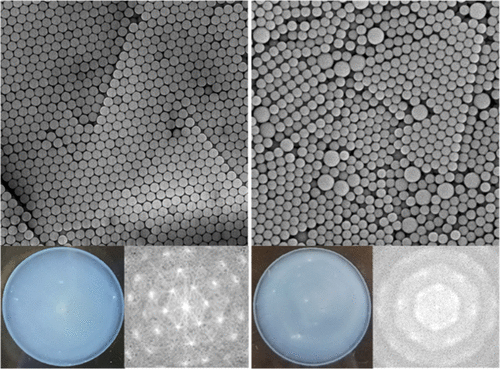 colloidal crystal with irregular particle size